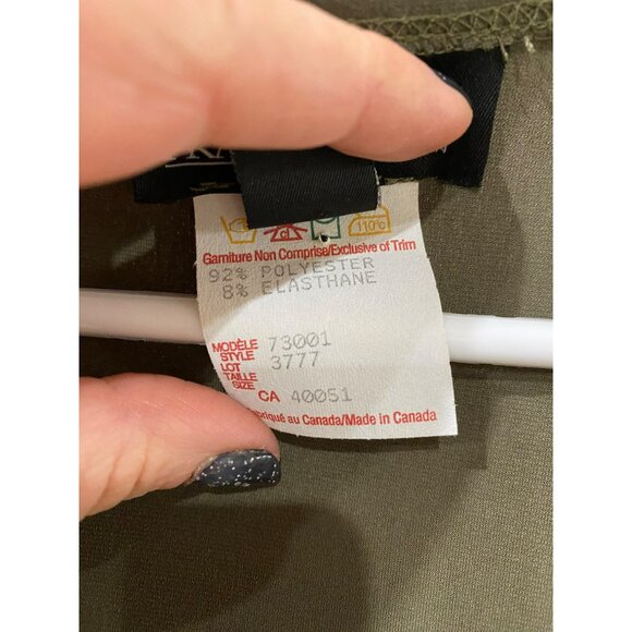 Frank Lyman Design Olive Green Twist Front 3/4 Sleeve Top Polyester/Elasthane Wo - Picture 4 of 8